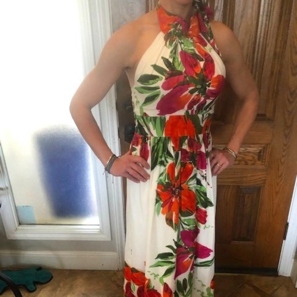 Eliza J Floral Print Maxi Gown (worn once)